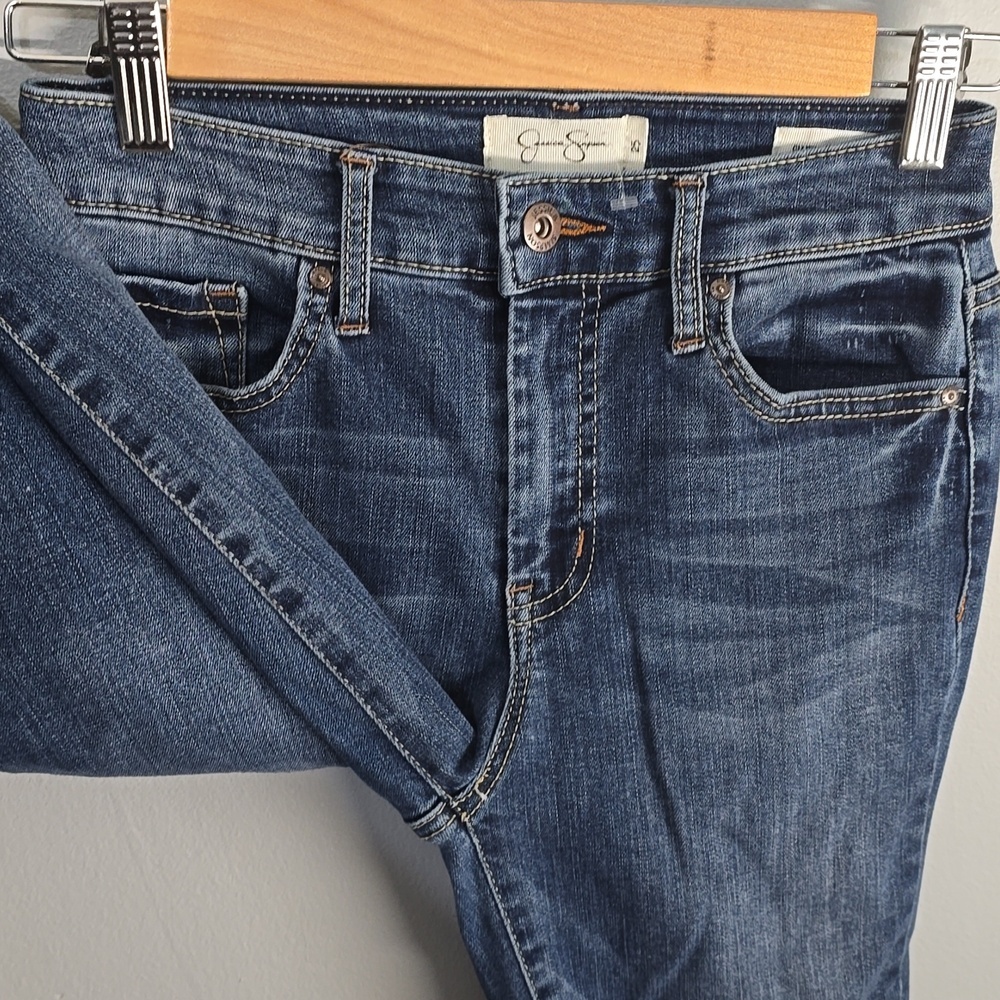 Jessica Simpson Jeans Women's Size 0 Size 25 Blue Curvy High Rise Skinny - Picture 4 of 12